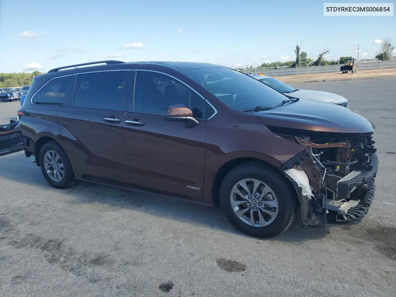 2021 Toyota Sienna Xle VIN: 5TDYRKEC3MS006854 Lot: 56826685