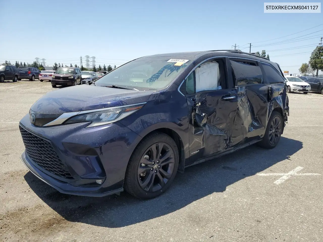 2021 Toyota Sienna Xse VIN: 5TDXRKECXMS041127 Lot: 56988725