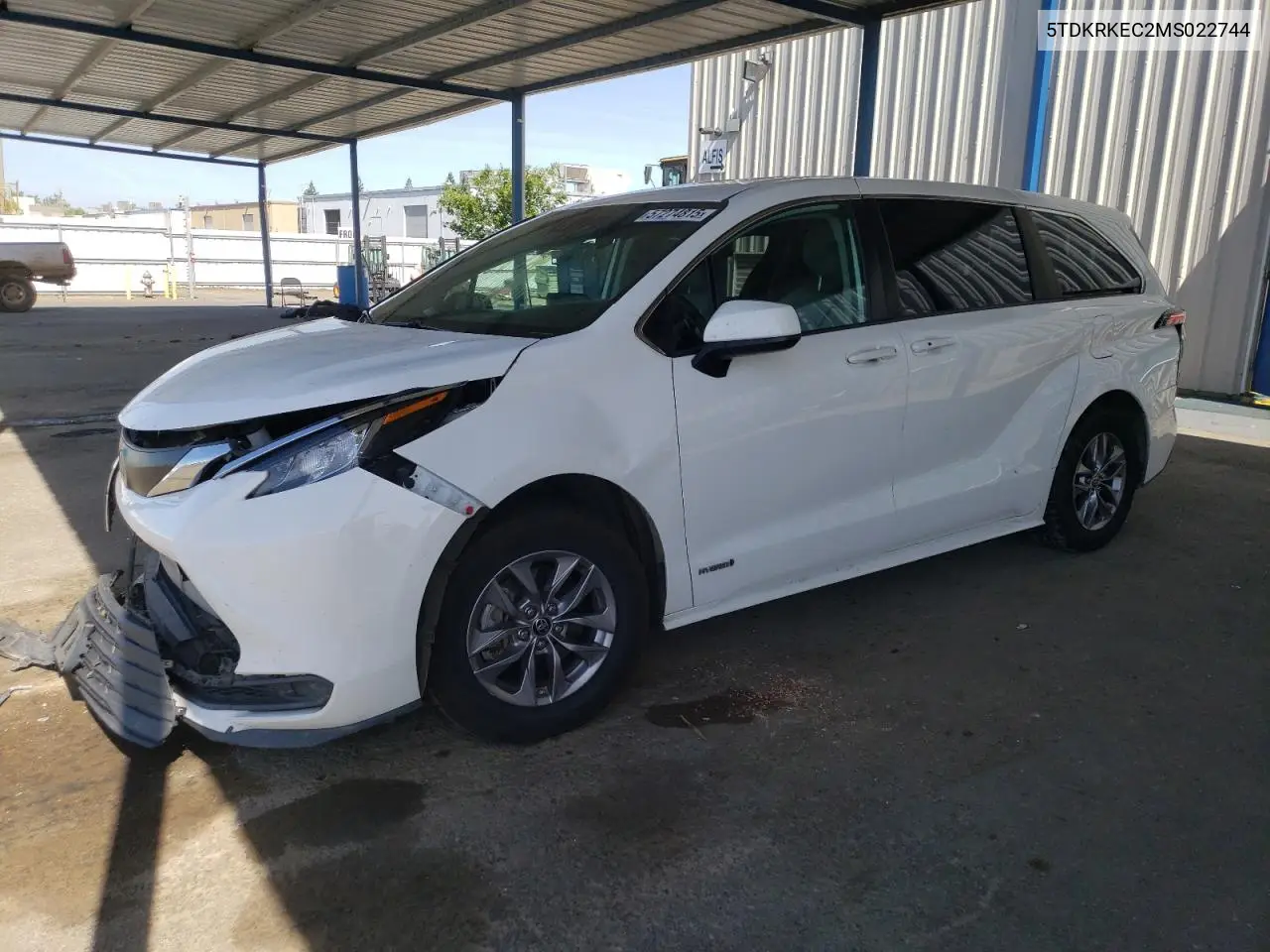2021 Toyota Sienna Le VIN: 5TDKRKEC2MS022744 Lot: 57274815