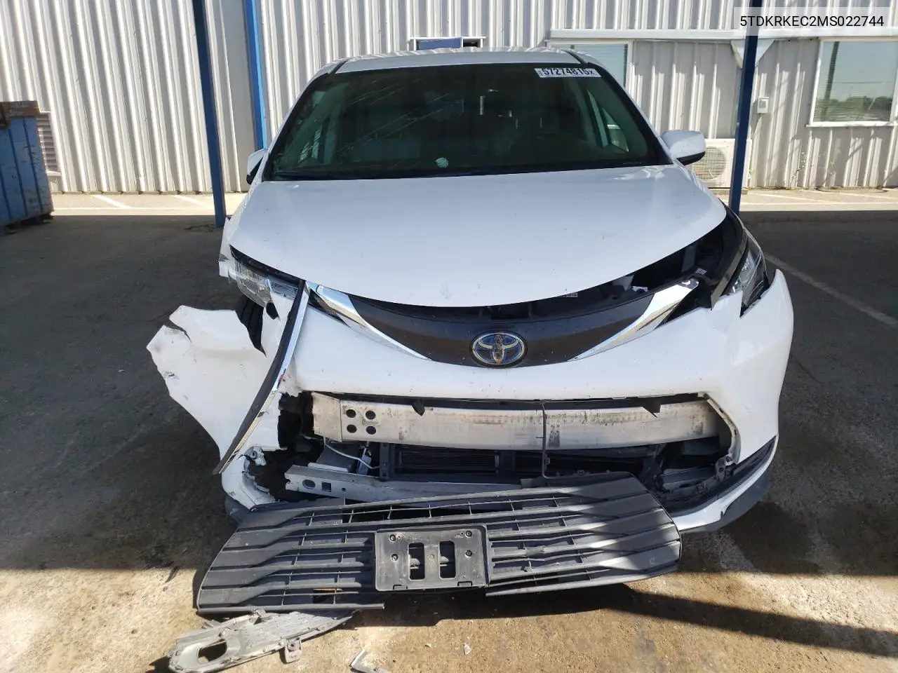 2021 Toyota Sienna Le VIN: 5TDKRKEC2MS022744 Lot: 57274815