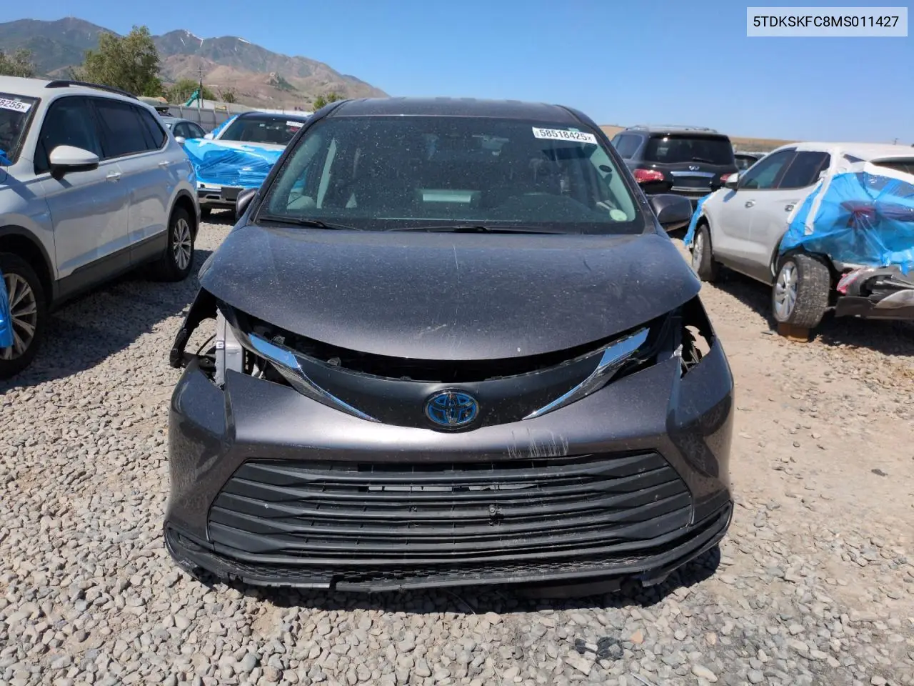 2021 Toyota Sienna Le VIN: 5TDKSKFC8MS011427 Lot: 58518425