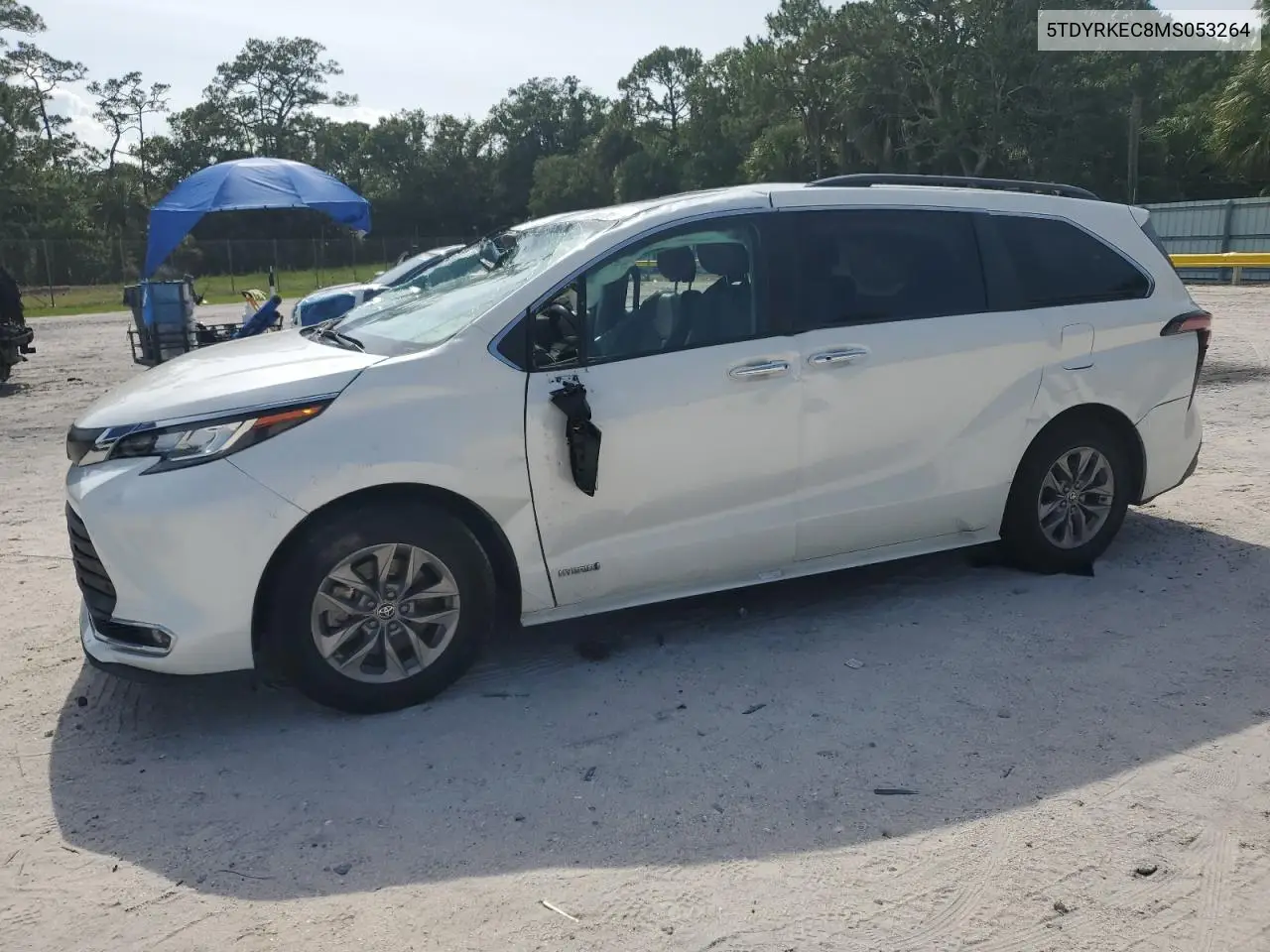 2021 Toyota Sienna Xle VIN: 5TDYRKEC8MS053264 Lot: 58954785