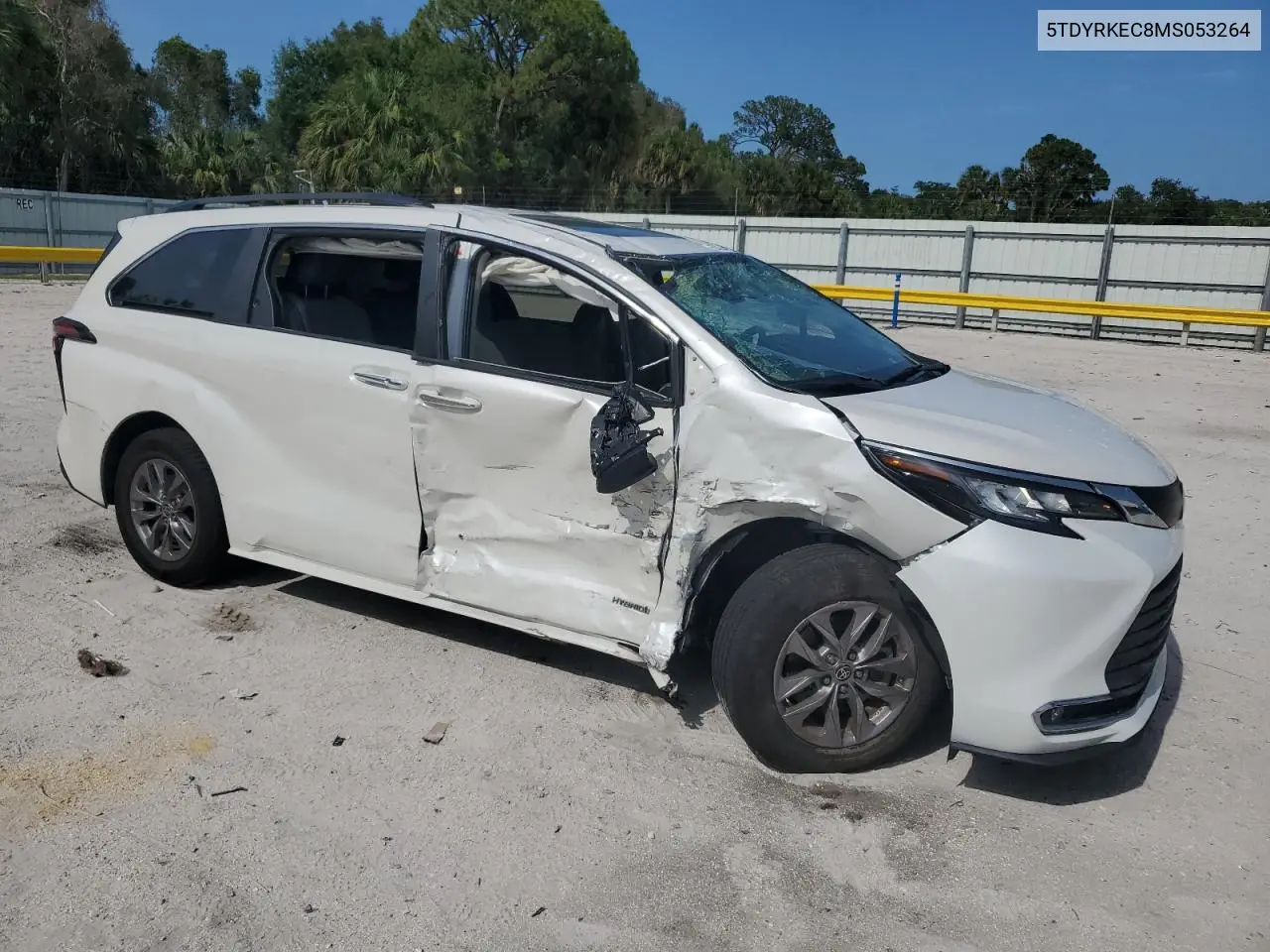 2021 Toyota Sienna Xle VIN: 5TDYRKEC8MS053264 Lot: 58954785