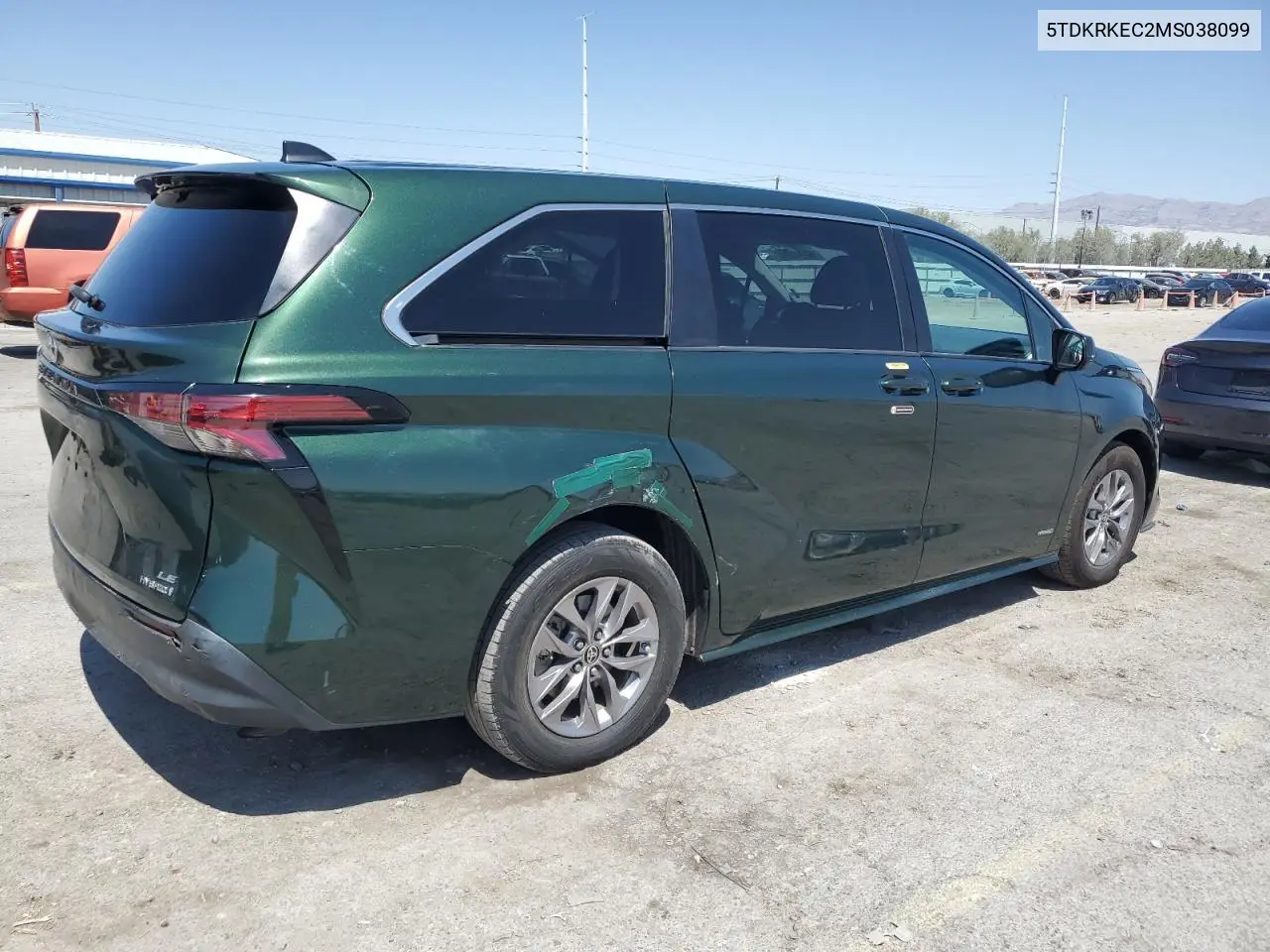 2021 Toyota Sienna Le VIN: 5TDKRKEC2MS038099 Lot: 60243205