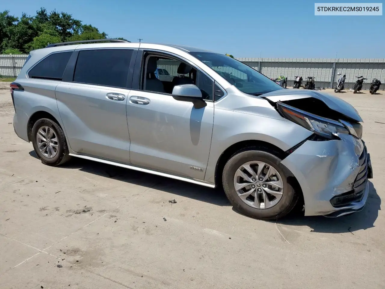 2021 Toyota Sienna Le VIN: 5TDKRKEC2MS019245 Lot: 60656145