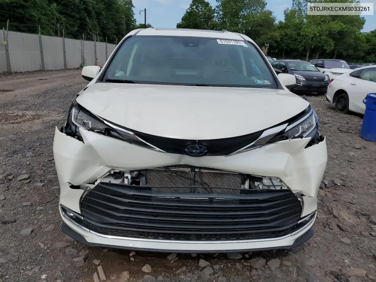 2021 Toyota Sienna Xle VIN: 5TDJRKECXMS033261 Lot: 61531105