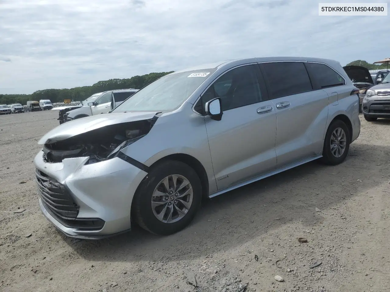 2021 Toyota Sienna Le VIN: 5TDKRKEC1MS044380 Lot: 61534735