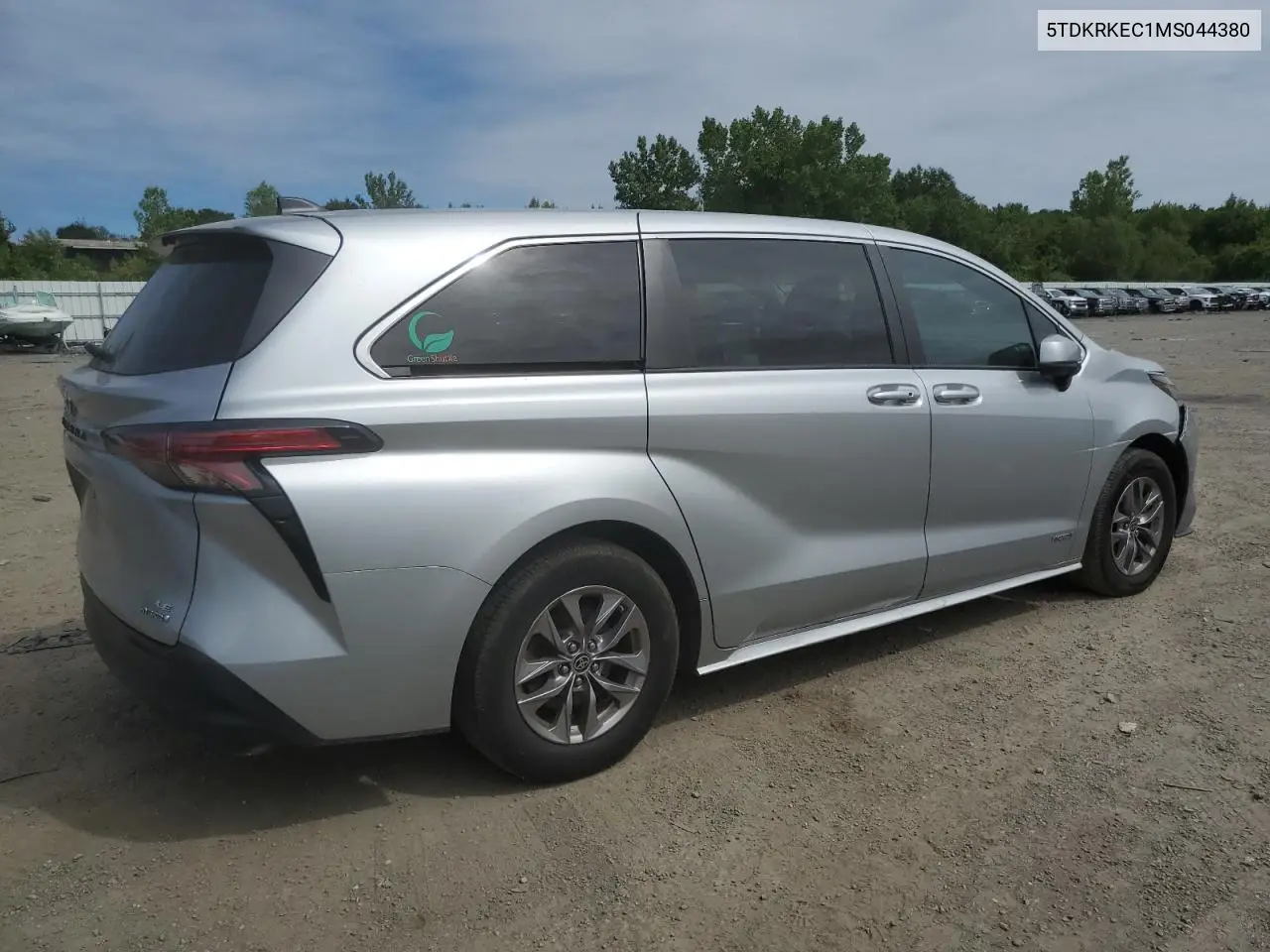 2021 Toyota Sienna Le VIN: 5TDKRKEC1MS044380 Lot: 61534735