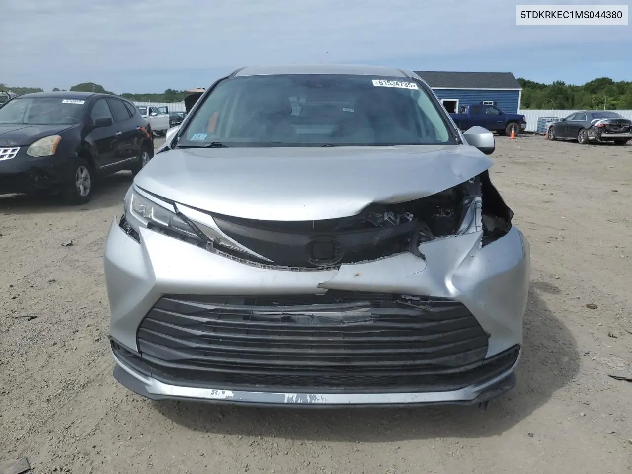 2021 Toyota Sienna Le VIN: 5TDKRKEC1MS044380 Lot: 61534735
