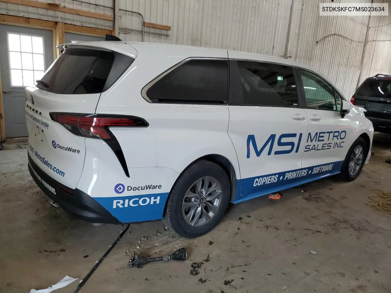 2021 Toyota Sienna Le VIN: 5TDKSKFC7MS023634 Lot: 61914675