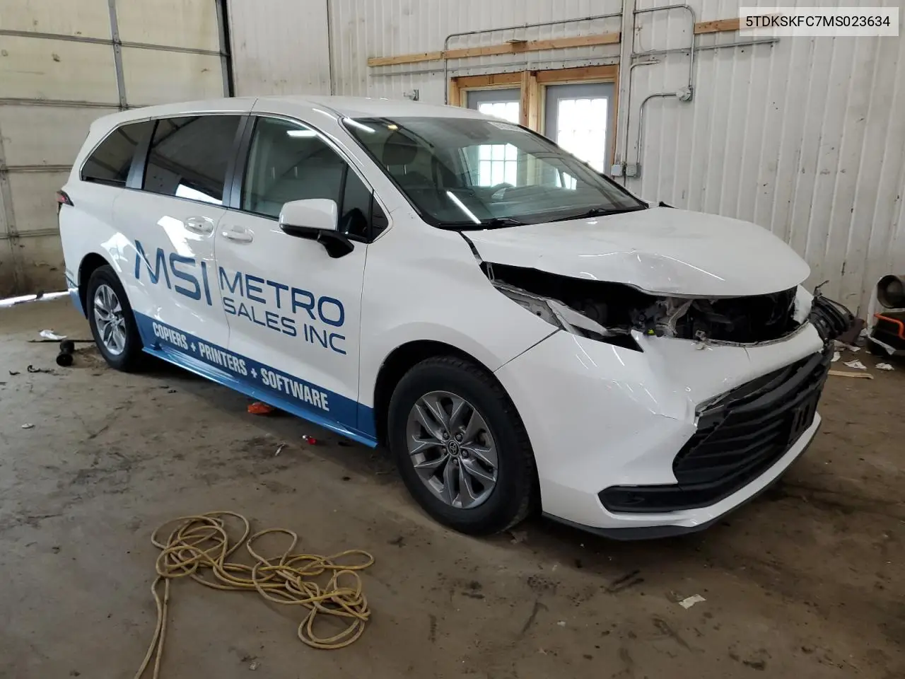 2021 Toyota Sienna Le VIN: 5TDKSKFC7MS023634 Lot: 61914675