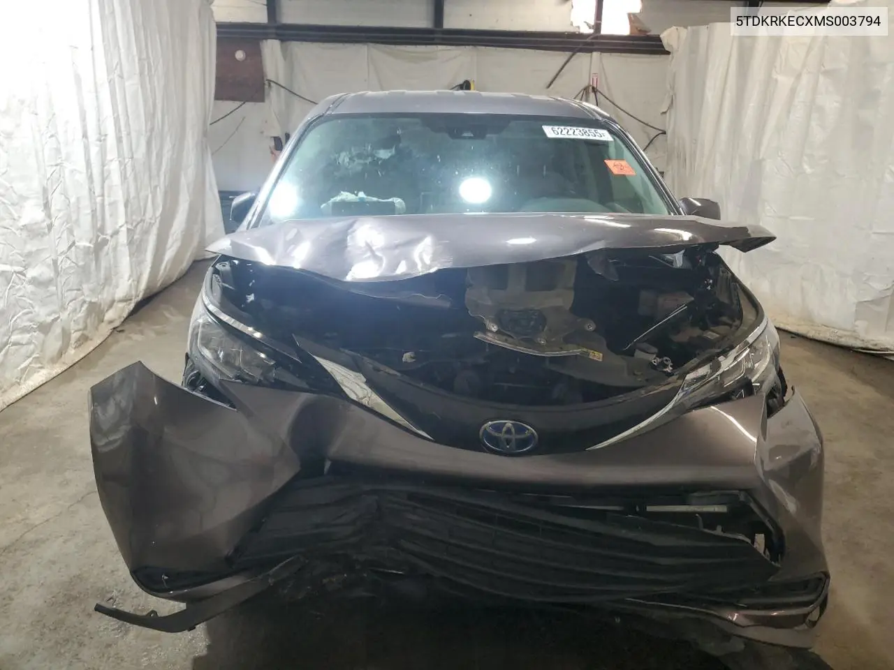 2021 Toyota Sienna Le VIN: 5TDKRKECXMS003794 Lot: 62223855