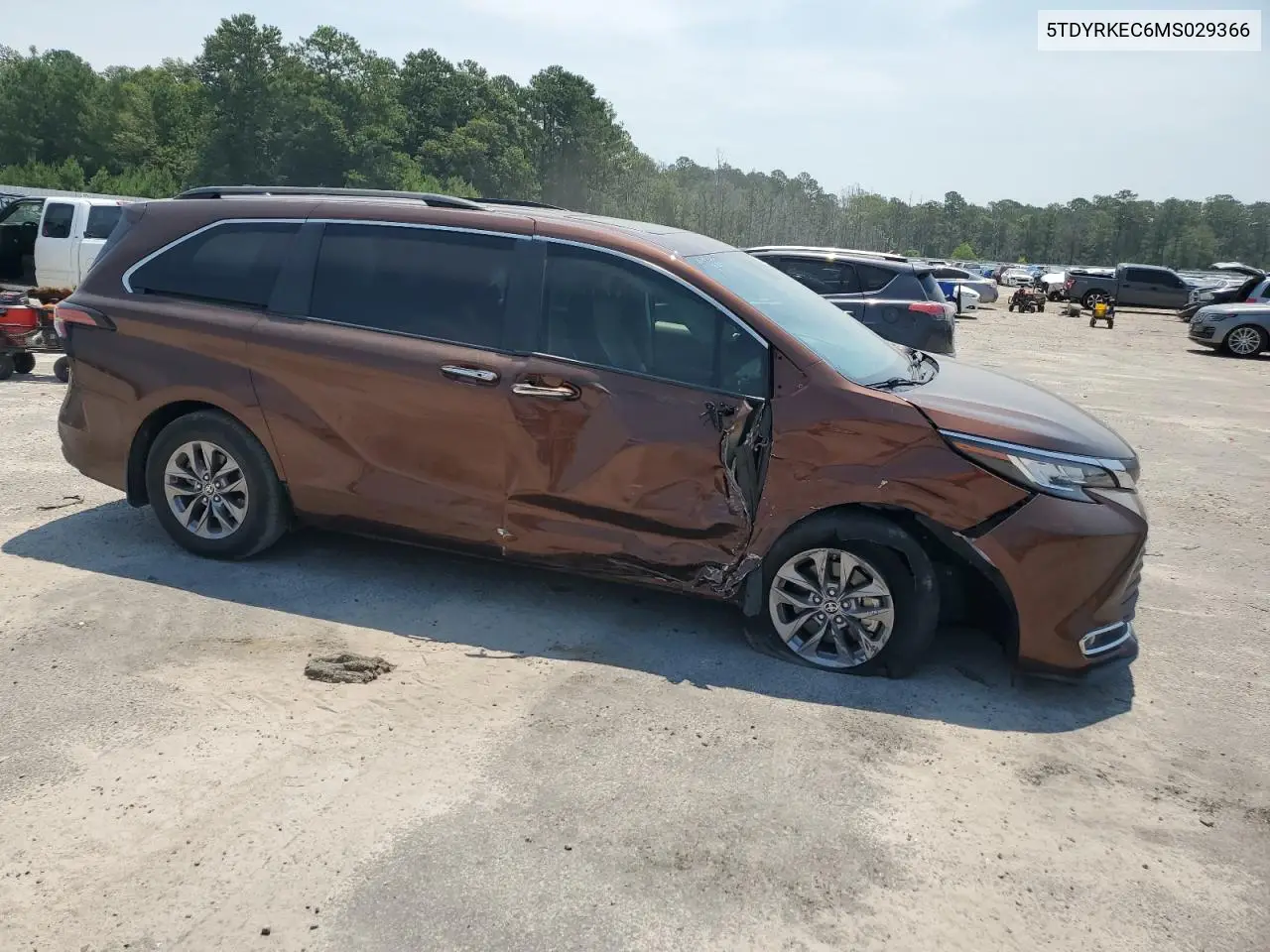 2021 Toyota Sienna Xle VIN: 5TDYRKEC6MS029366 Lot: 62236585