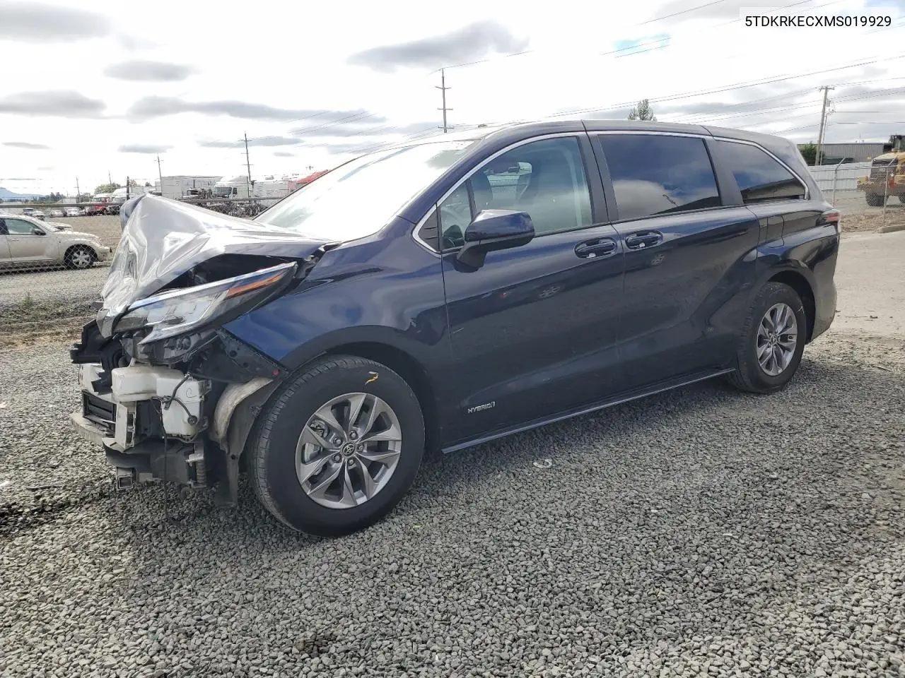 2021 Toyota Sienna Le VIN: 5TDKRKECXMS019929 Lot: 62516215