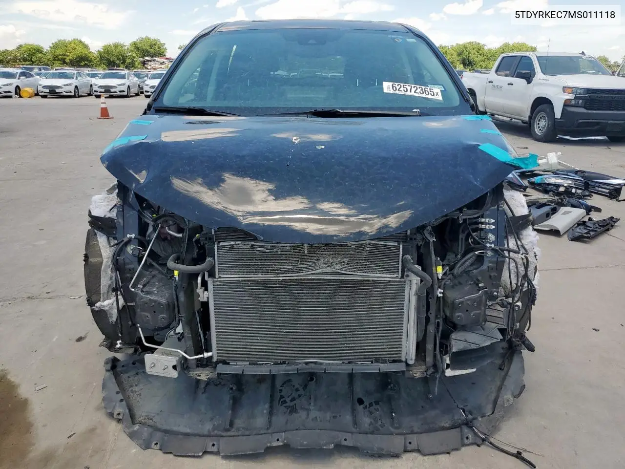 2021 Toyota Sienna Xle VIN: 5TDYRKEC7MS011118 Lot: 62572365