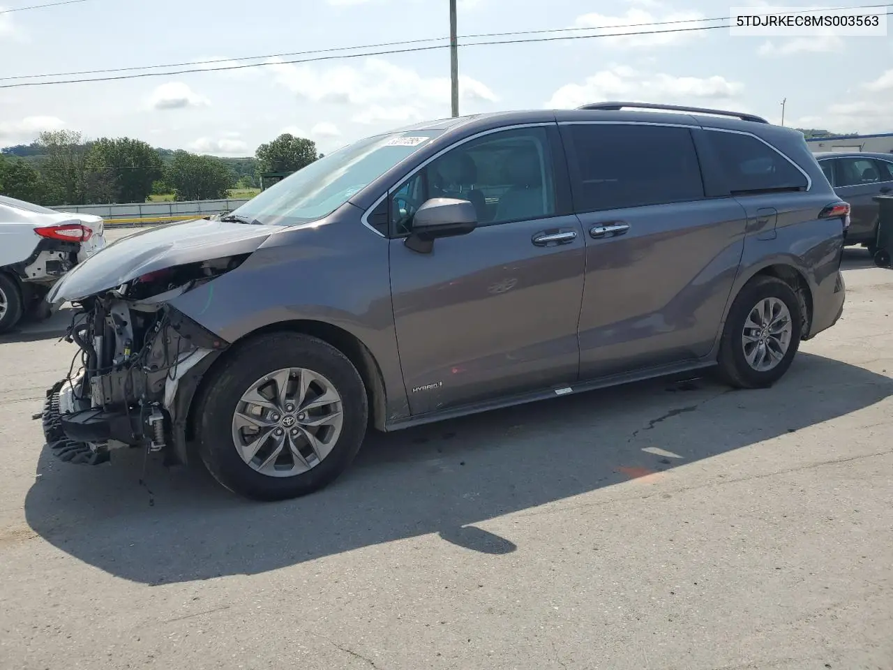 2021 Toyota Sienna Xle VIN: 5TDJRKEC8MS003563 Lot: 63017095