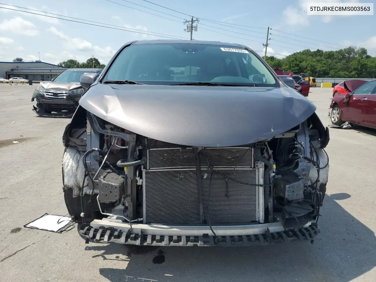 2021 Toyota Sienna Xle VIN: 5TDJRKEC8MS003563 Lot: 63017095