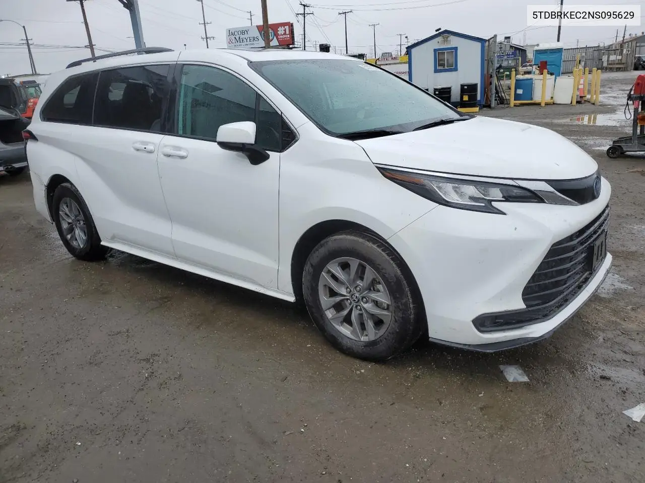 2022 Toyota Sienna Le VIN: 5TDBRKEC2NS095629 Lot: 51231375