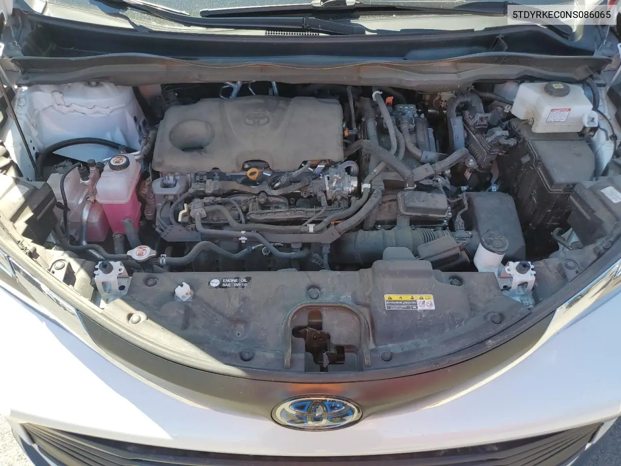 2022 Toyota Sienna Xle VIN: 5TDYRKEC0NS086065 Lot: 55973215