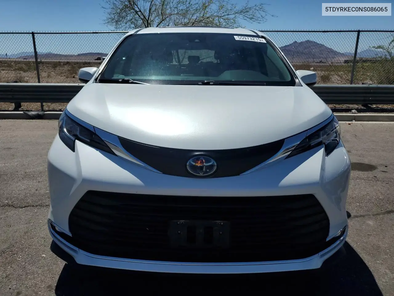 2022 Toyota Sienna Xle VIN: 5TDYRKEC0NS086065 Lot: 55973215