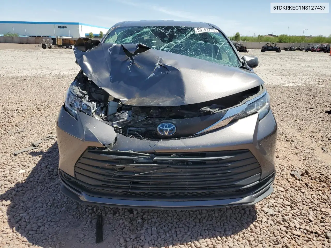 2022 Toyota Sienna Le VIN: 5TDKRKEC1NS127437 Lot: 56702715