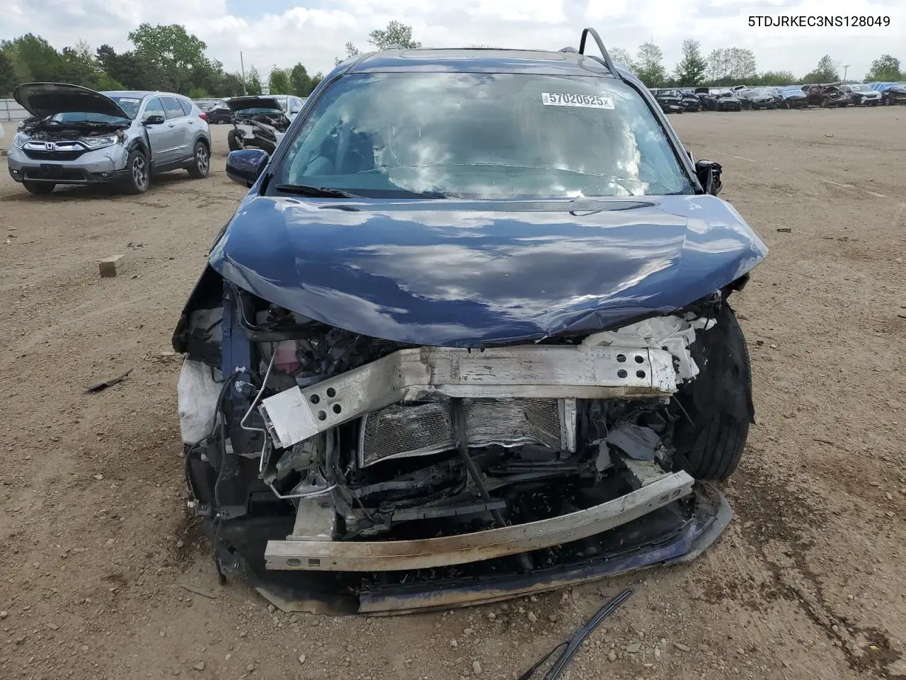 2022 Toyota Sienna Xle VIN: 5TDJRKEC3NS128049 Lot: 57020625