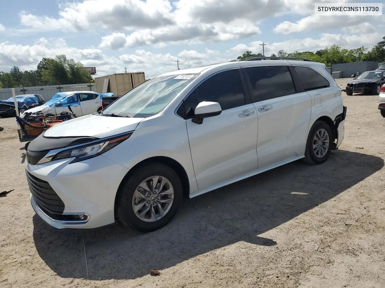 2022 Toyota Sienna Xle VIN: 5TDYRKEC3NS113730 Lot: 57160105