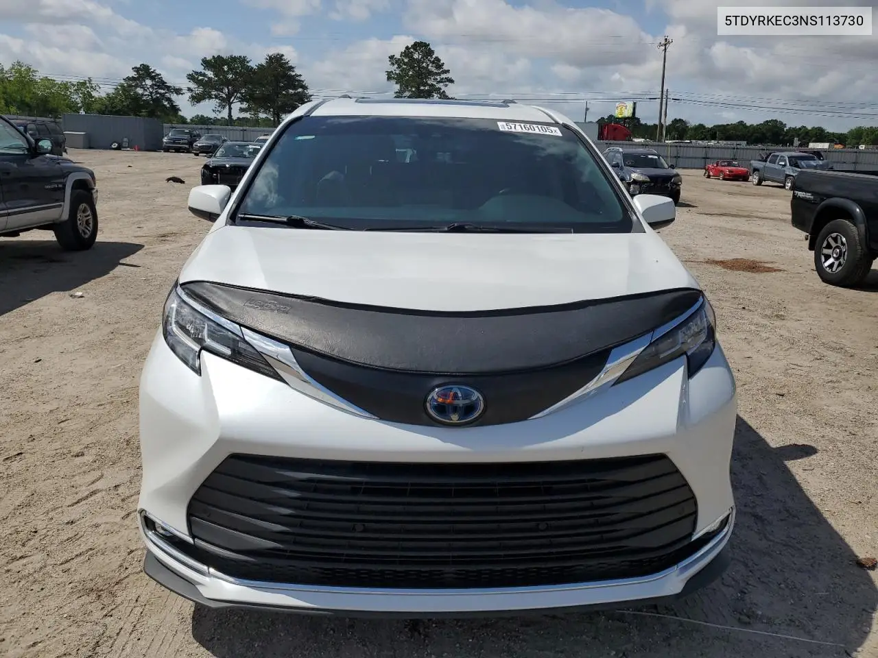 2022 Toyota Sienna Xle VIN: 5TDYRKEC3NS113730 Lot: 57160105