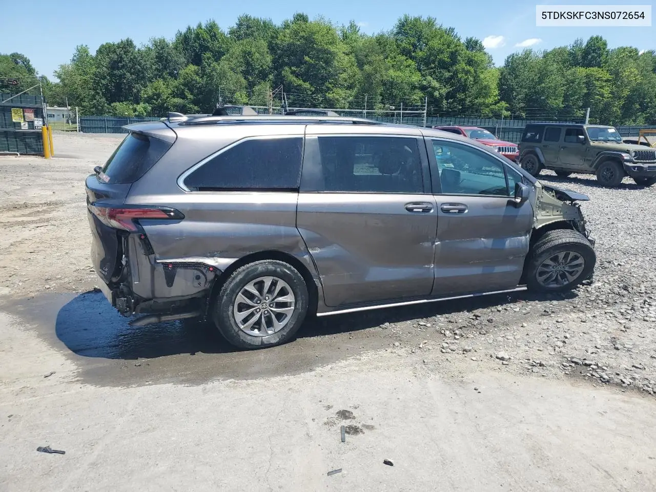2022 Toyota Sienna Le VIN: 5TDKSKFC3NS072654 Lot: 62130095