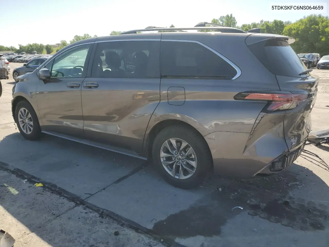 2022 Toyota Sienna Le VIN: 5TDKSKFC6NS064659 Lot: 62298795