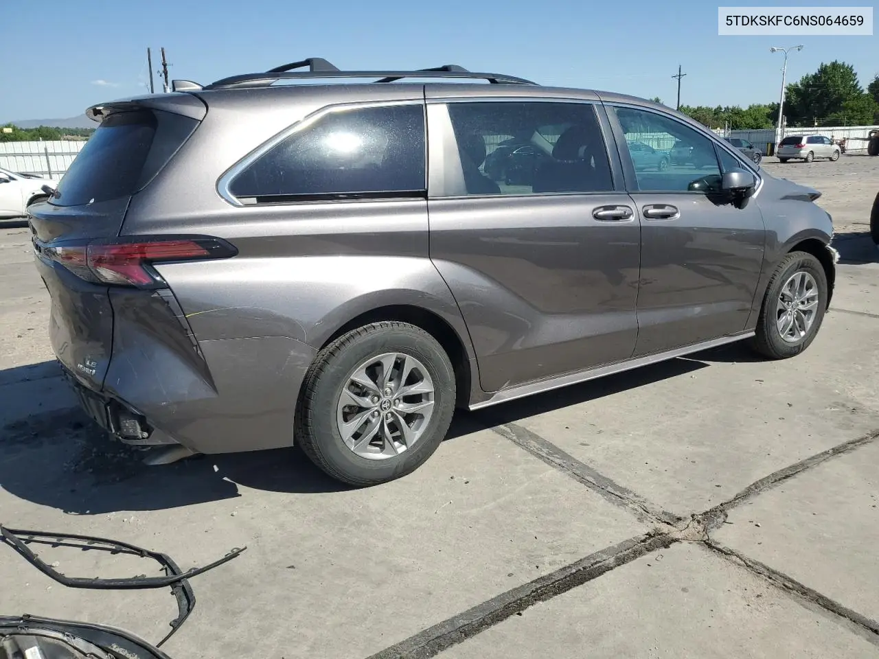 2022 Toyota Sienna Le VIN: 5TDKSKFC6NS064659 Lot: 62298795