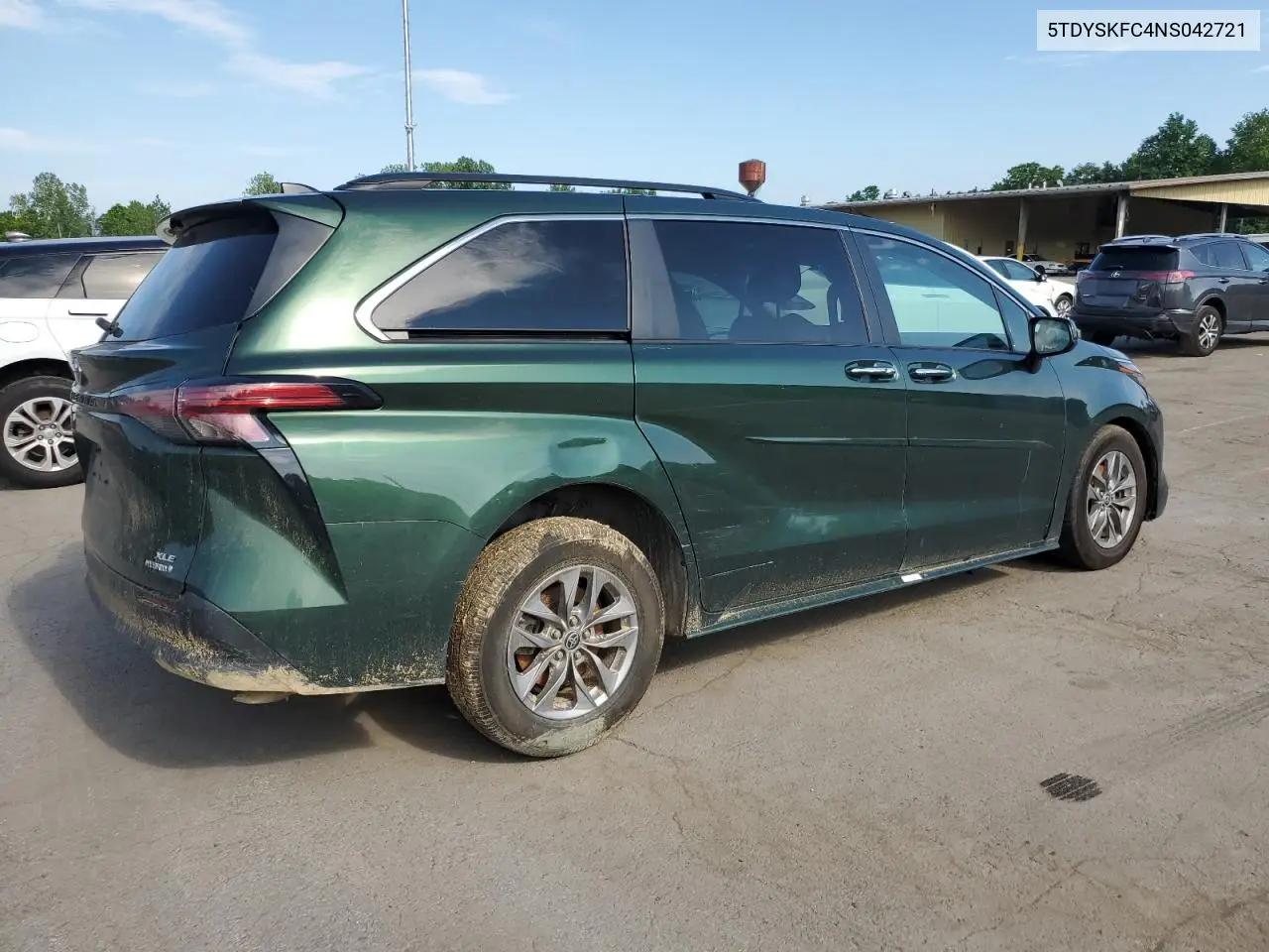 2022 Toyota Sienna Xle VIN: 5TDYSKFC4NS042721 Lot: 62636215