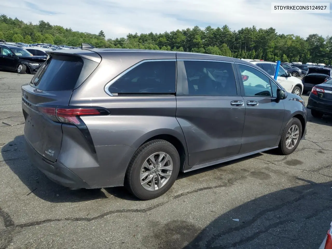 2022 Toyota Sienna Xle VIN: 5TDYRKEC0NS124927 Lot: 62726065