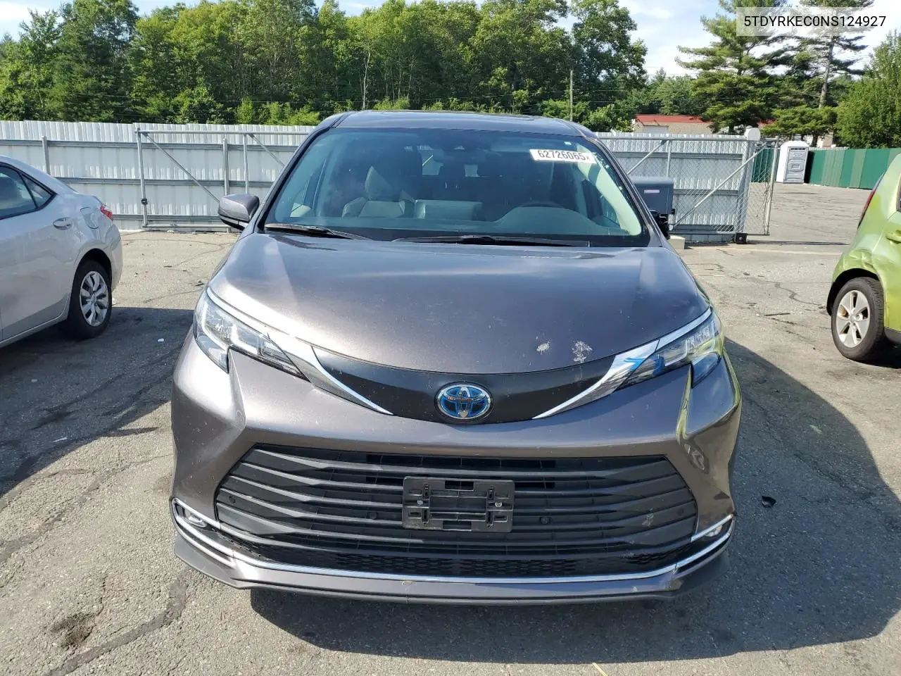 2022 Toyota Sienna Xle VIN: 5TDYRKEC0NS124927 Lot: 62726065
