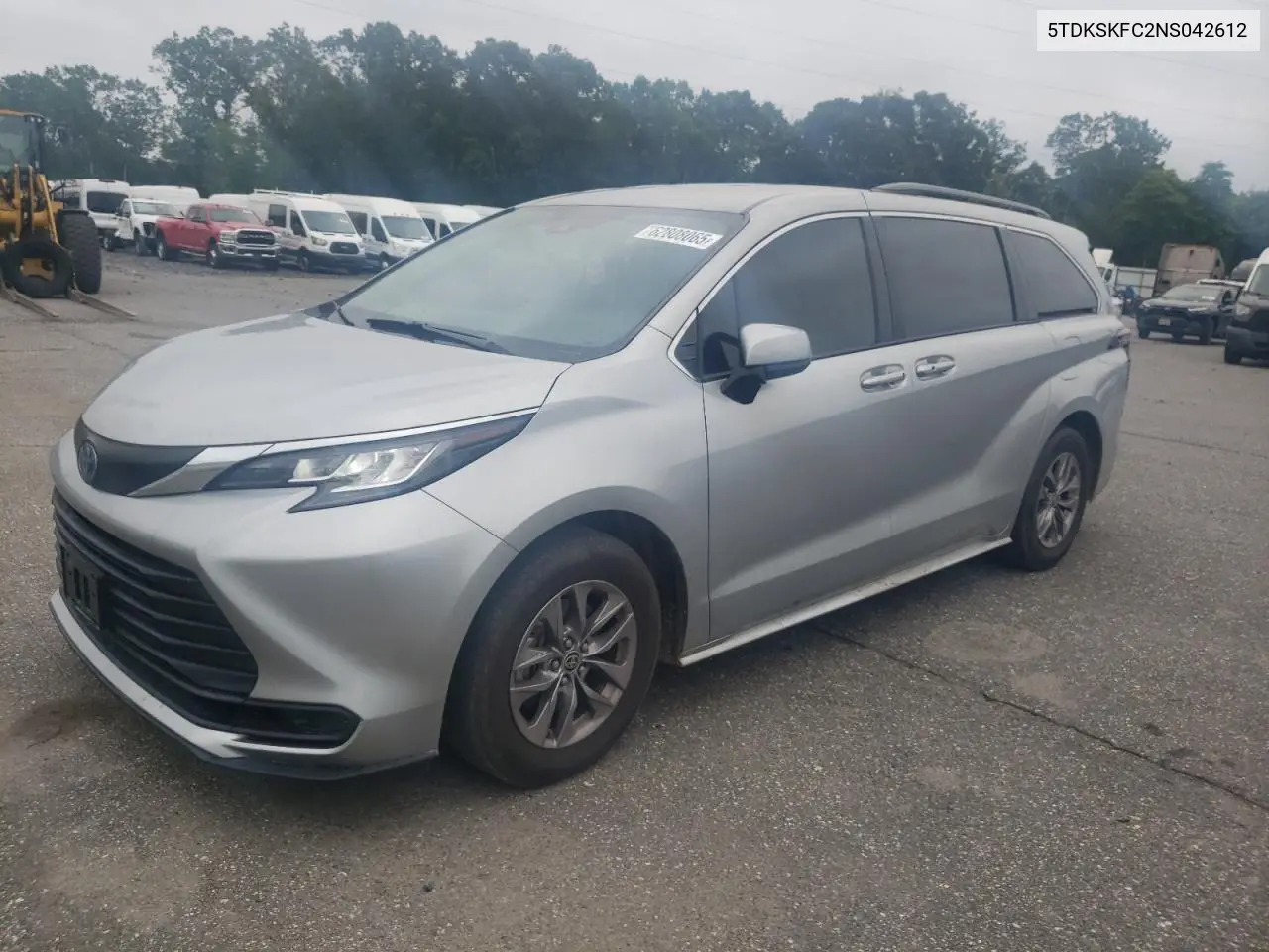 2022 Toyota Sienna Le VIN: 5TDKSKFC2NS042612 Lot: 62808065
