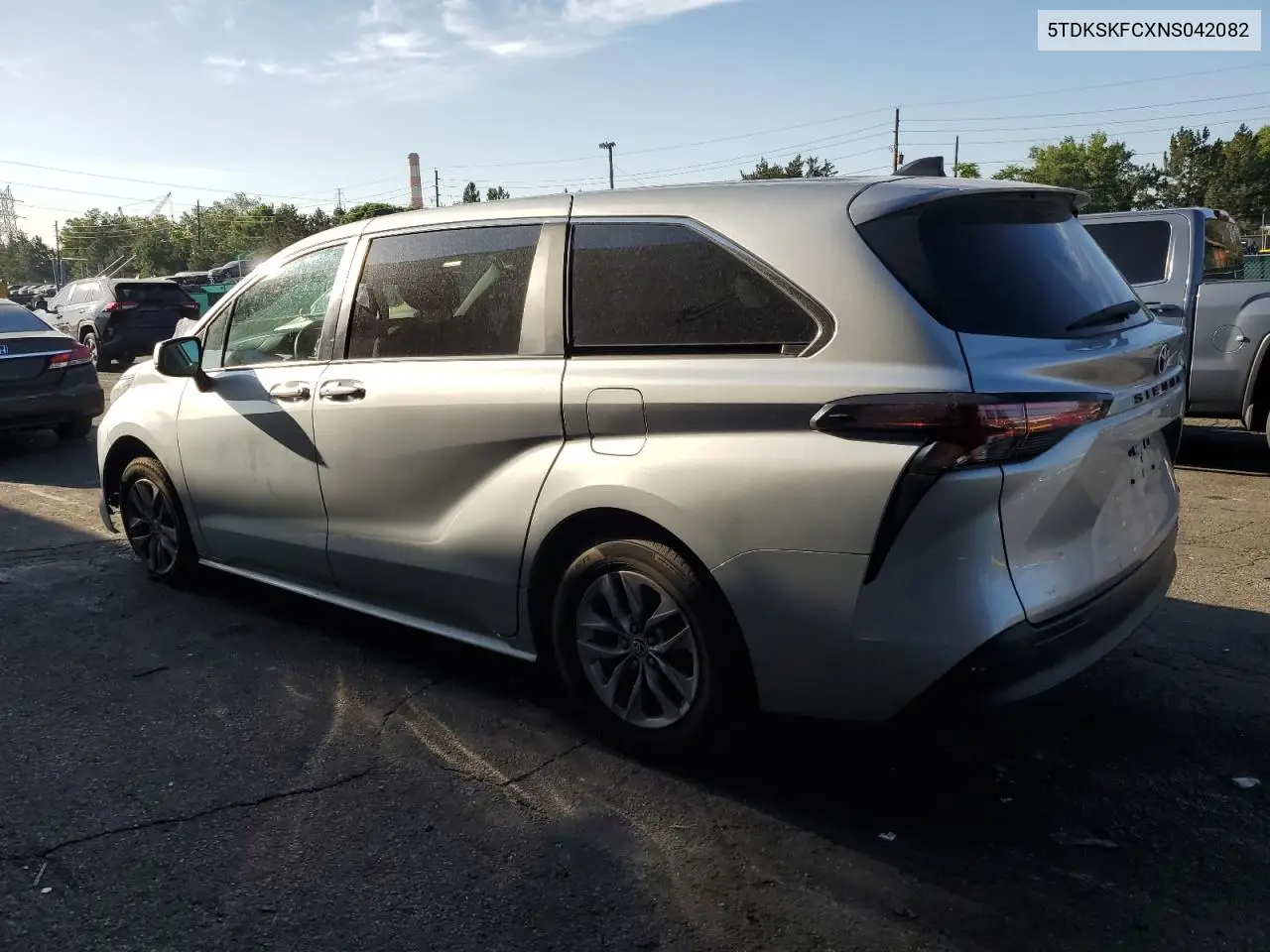 2022 Toyota Sienna Le VIN: 5TDKSKFCXNS042082 Lot: 63103585