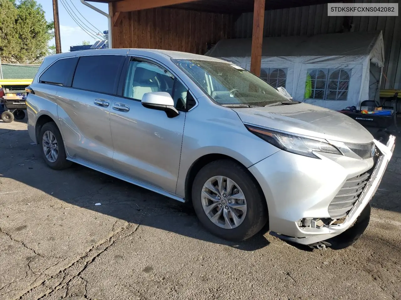2022 Toyota Sienna Le VIN: 5TDKSKFCXNS042082 Lot: 63103585