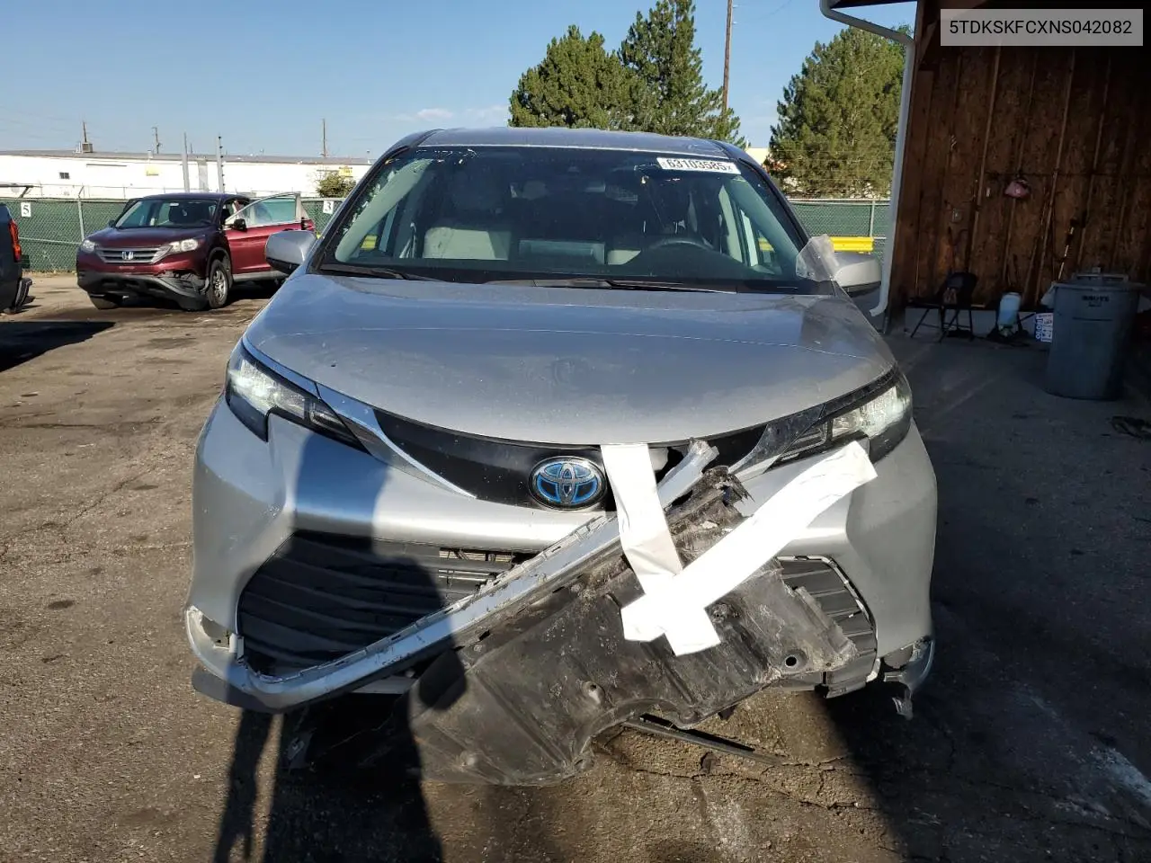 2022 Toyota Sienna Le VIN: 5TDKSKFCXNS042082 Lot: 63103585
