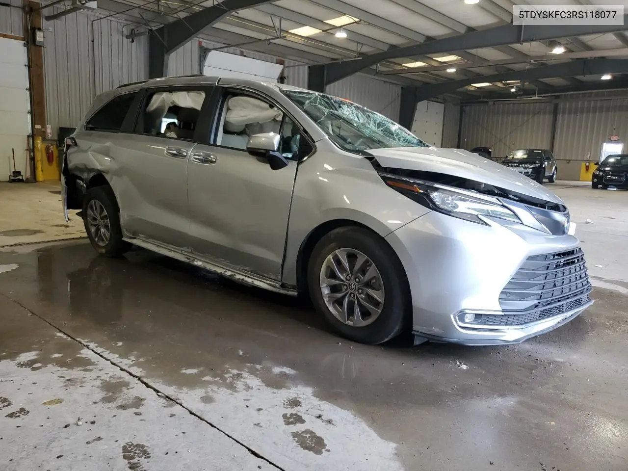2024 Toyota Sienna Xle VIN: 5TDYSKFC3RS118077 Lot: 60914125
