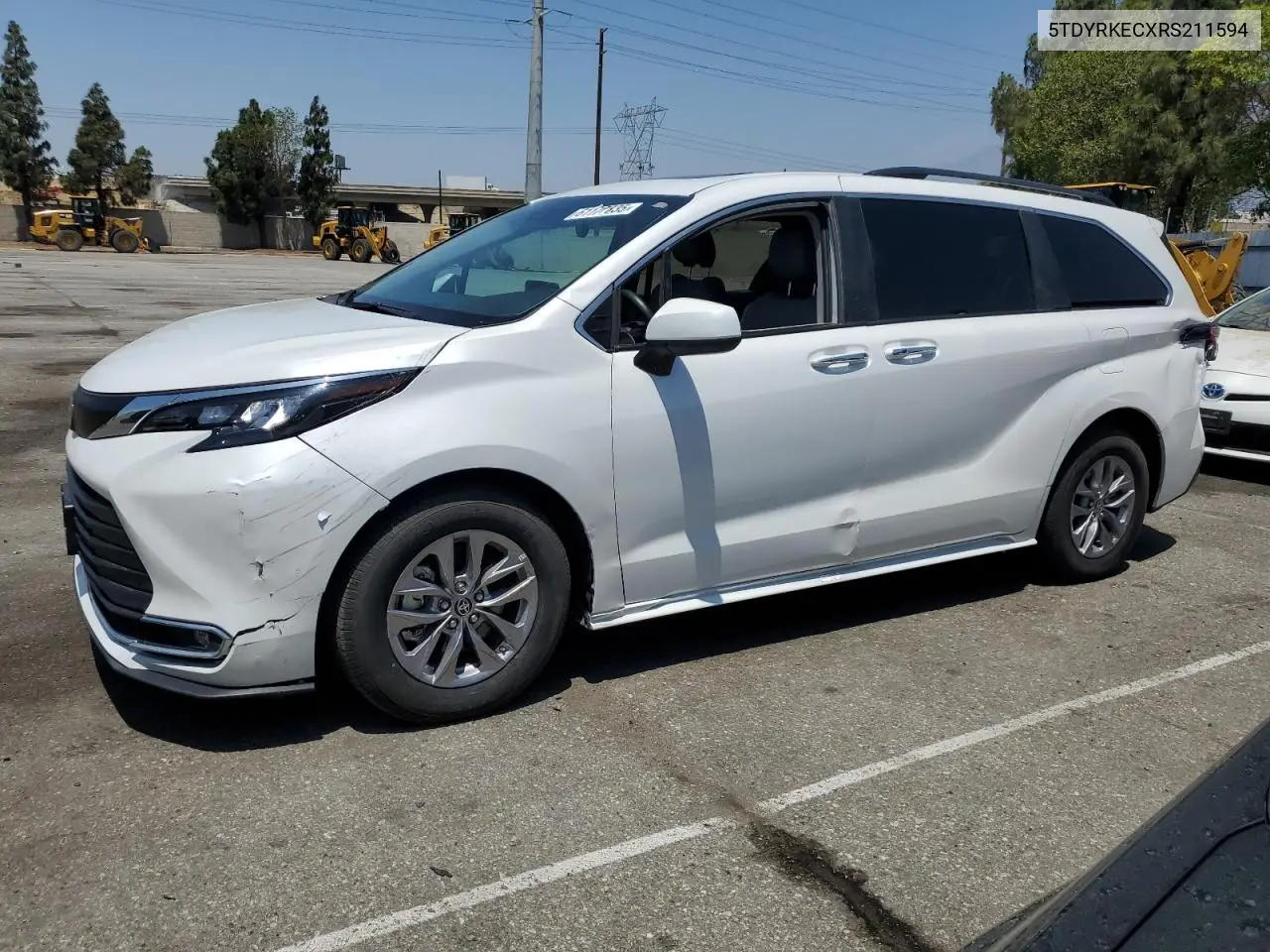 2024 Toyota Sienna Xle VIN: 5TDYRKECXRS211594 Lot: 61177835