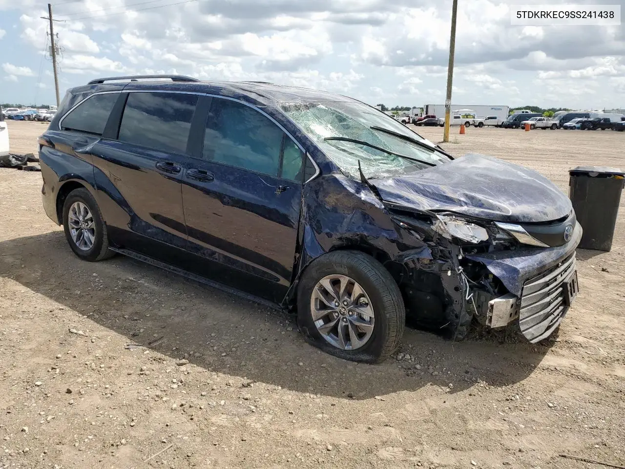 2025 Toyota Sienna Le VIN: 5TDKRKEC9SS241438 Lot: 60120085