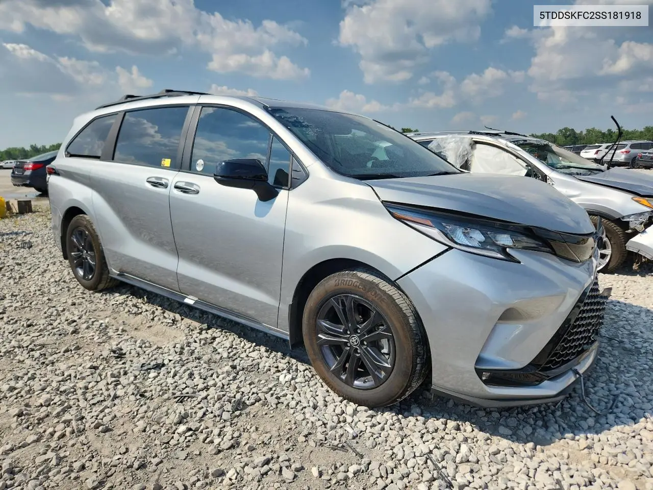 2025 Toyota Sienna Xse VIN: 5TDDSKFC2SS181918 Lot: 63647505