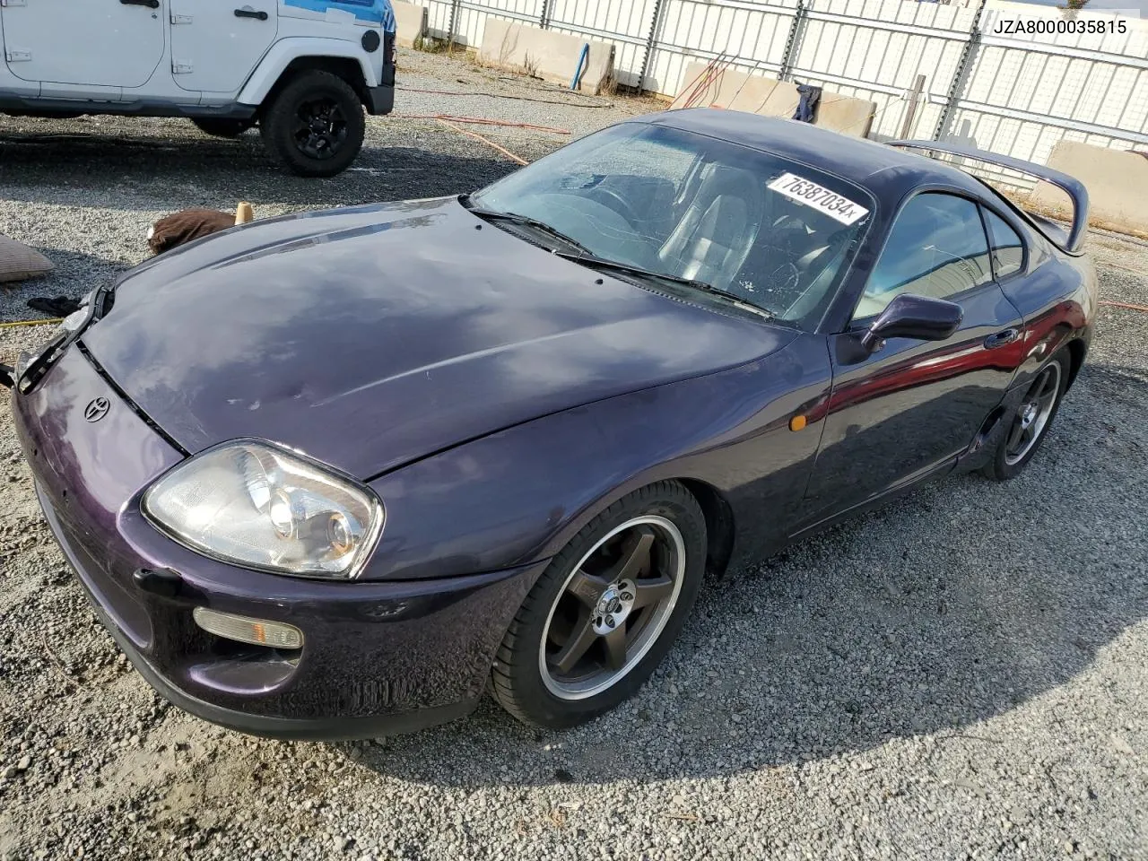 1996 Toyota Supra VIN: JZA8000035815 Lot: 76387034