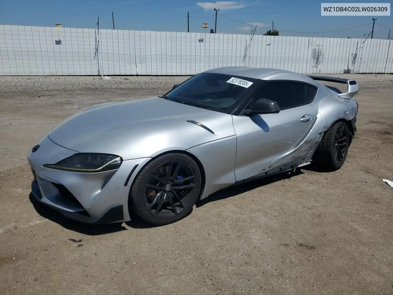 2020 Toyota Supra Base VIN: WZ1DB4C02LW026309 Lot: 52378205