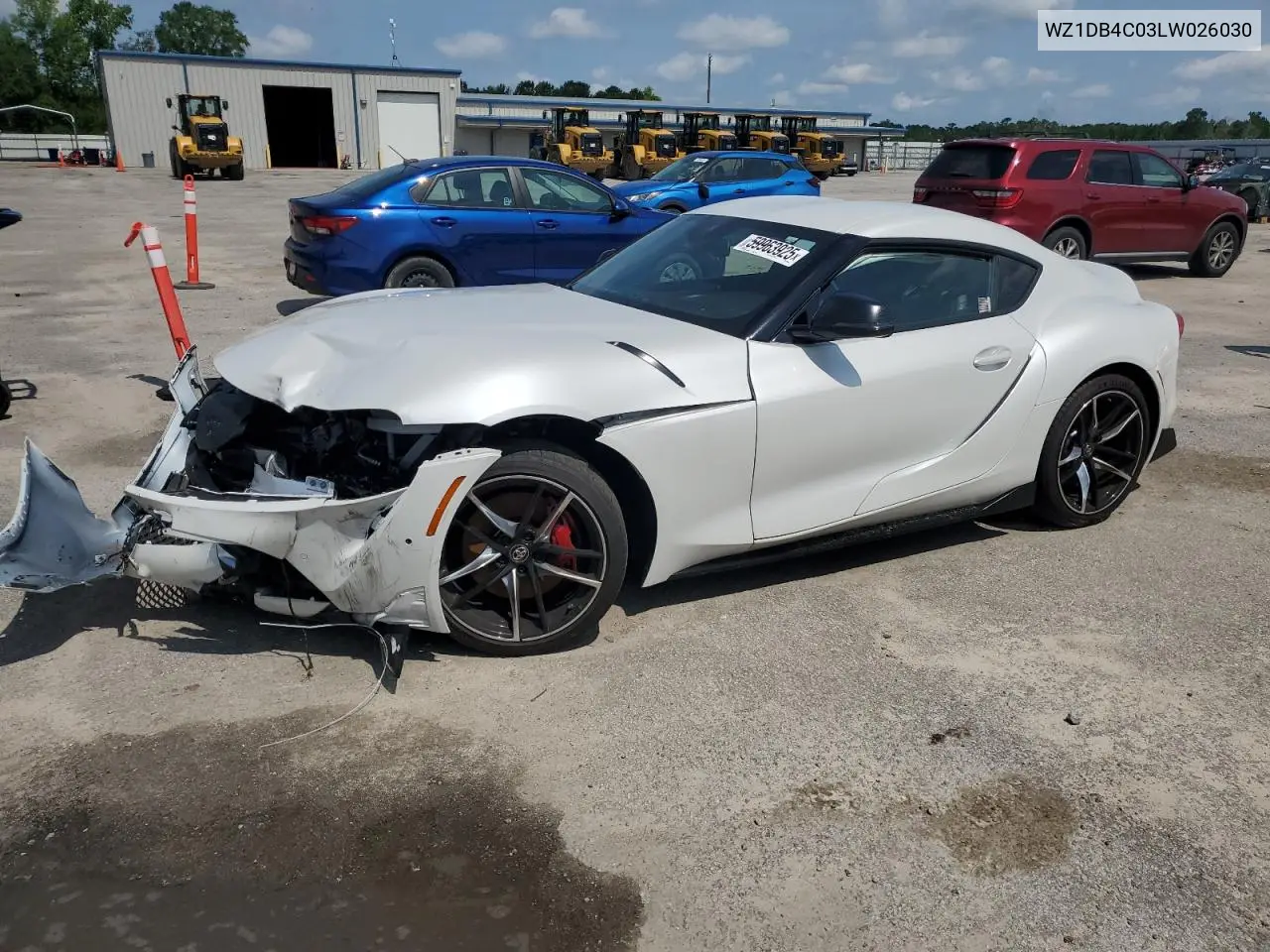 2020 Toyota Supra Base VIN: WZ1DB4C03LW026030 Lot: 59963925