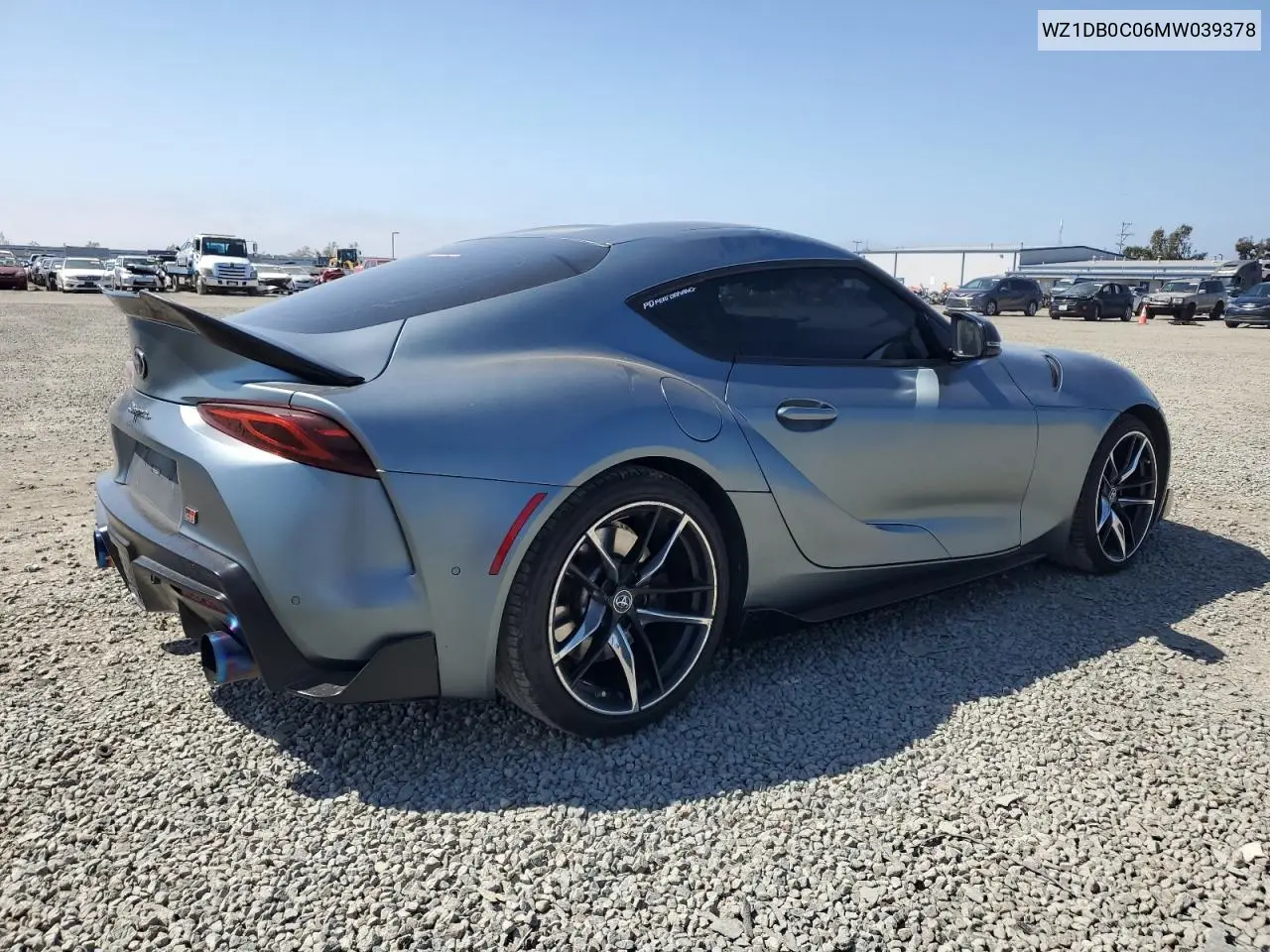 2021 Toyota Supra Base VIN: WZ1DB0C06MW039378 Lot: 49820965