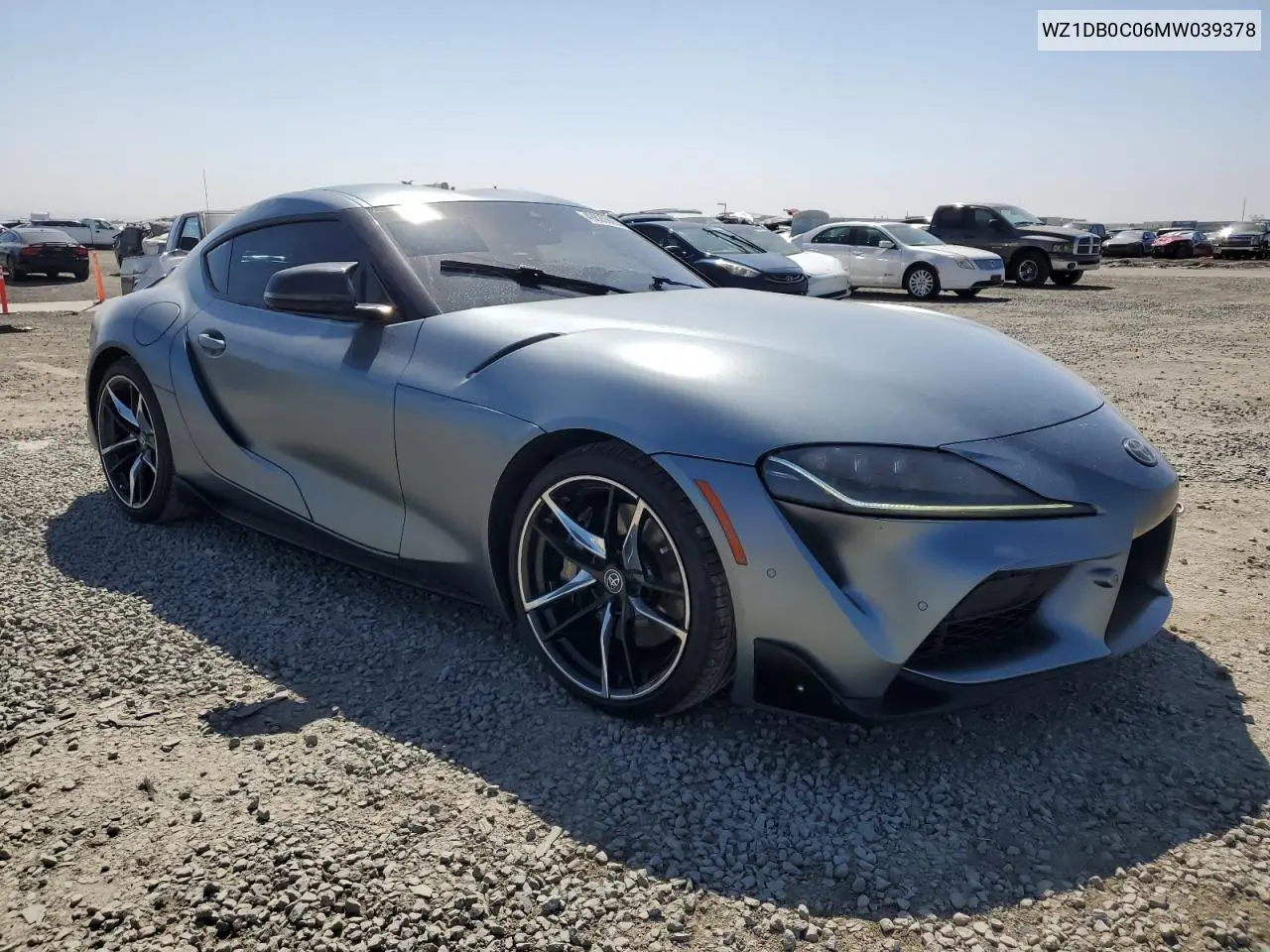 2021 Toyota Supra Base VIN: WZ1DB0C06MW039378 Lot: 49820965