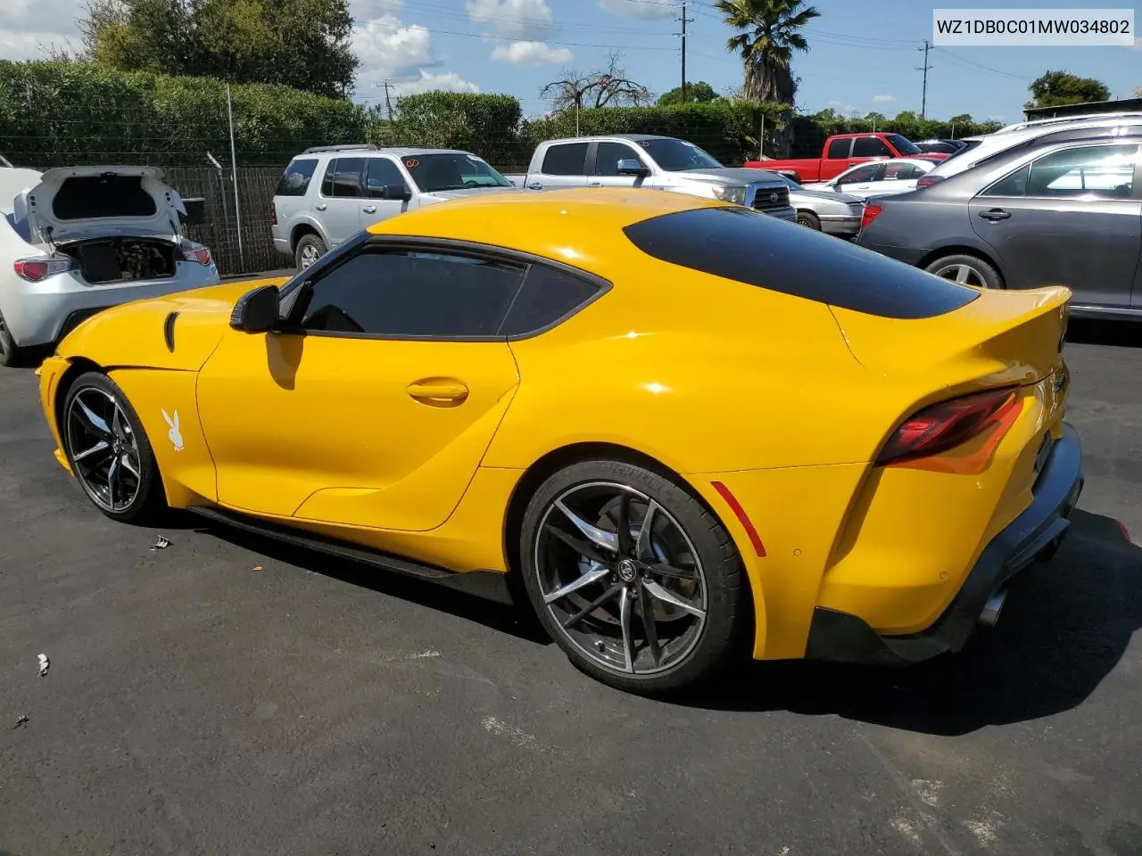 2021 Toyota Supra Base VIN: WZ1DB0C01MW034802 Lot: 51387765