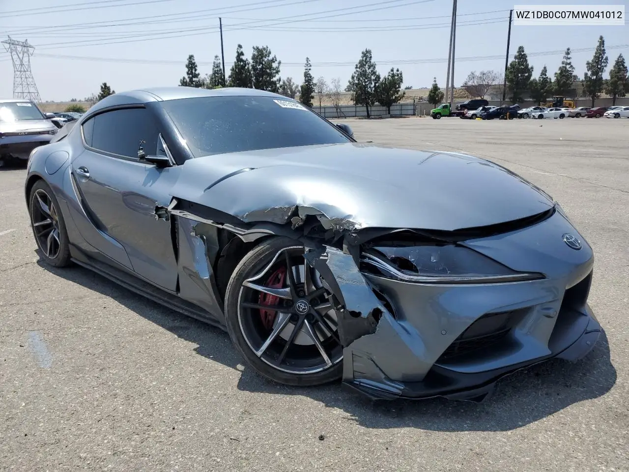 2021 Toyota Supra Base VIN: WZ1DB0C07MW041012 Lot: 60151845
