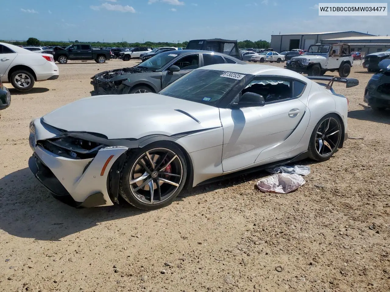 2021 Toyota Supra Base VIN: WZ1DB0C05MW034477 Lot: 61302525